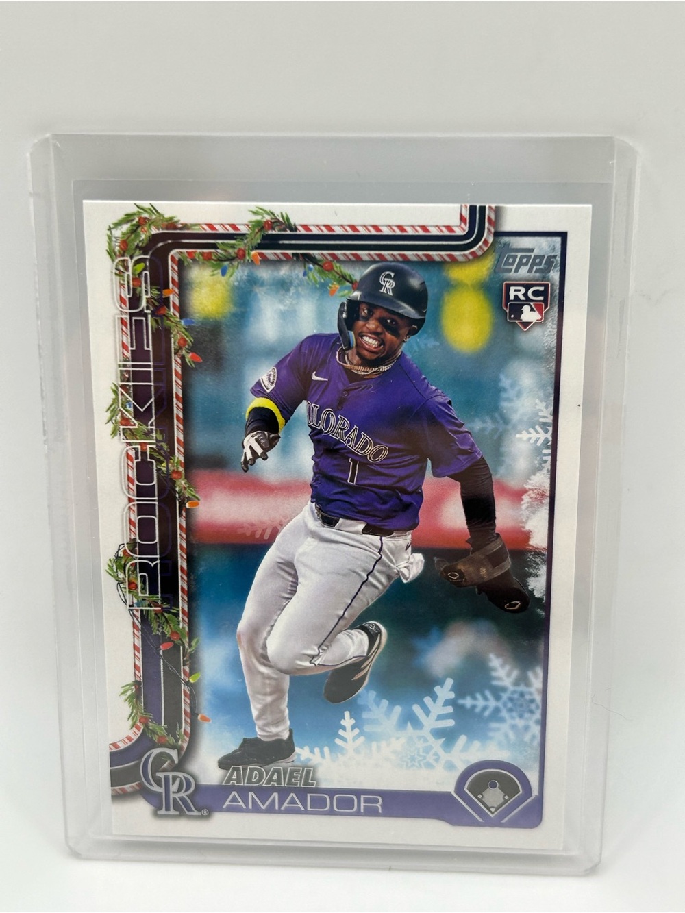 Topps Rookie Card - Adael Amador Colorado Rockies Holiday Card H42